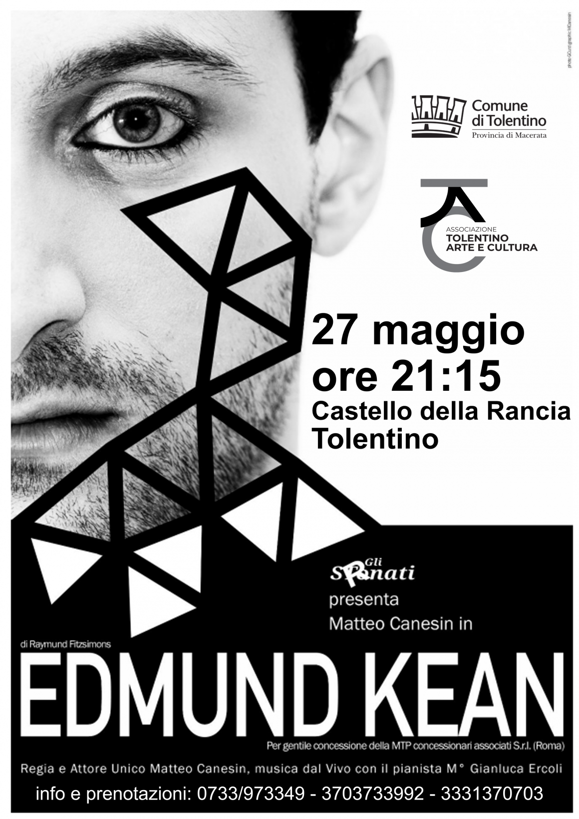 EDMUND KEAN – 27 Maggio ore 21.15 – Tolentino – Castello della Rancia